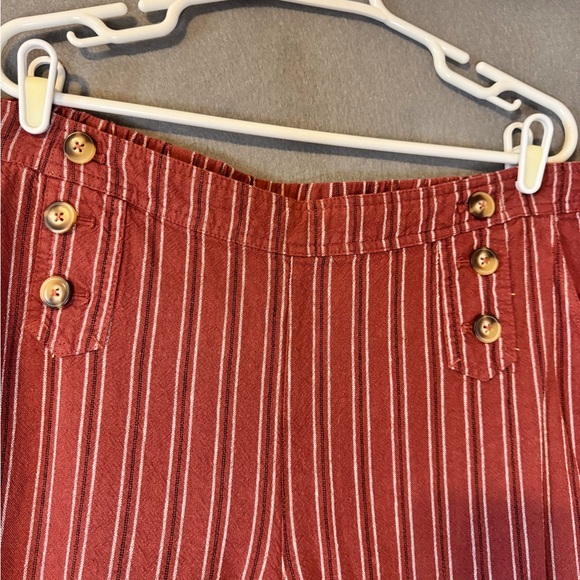 Maurices Rust and White Striped Pants. Excellent Condition. - Picture 2 of 8